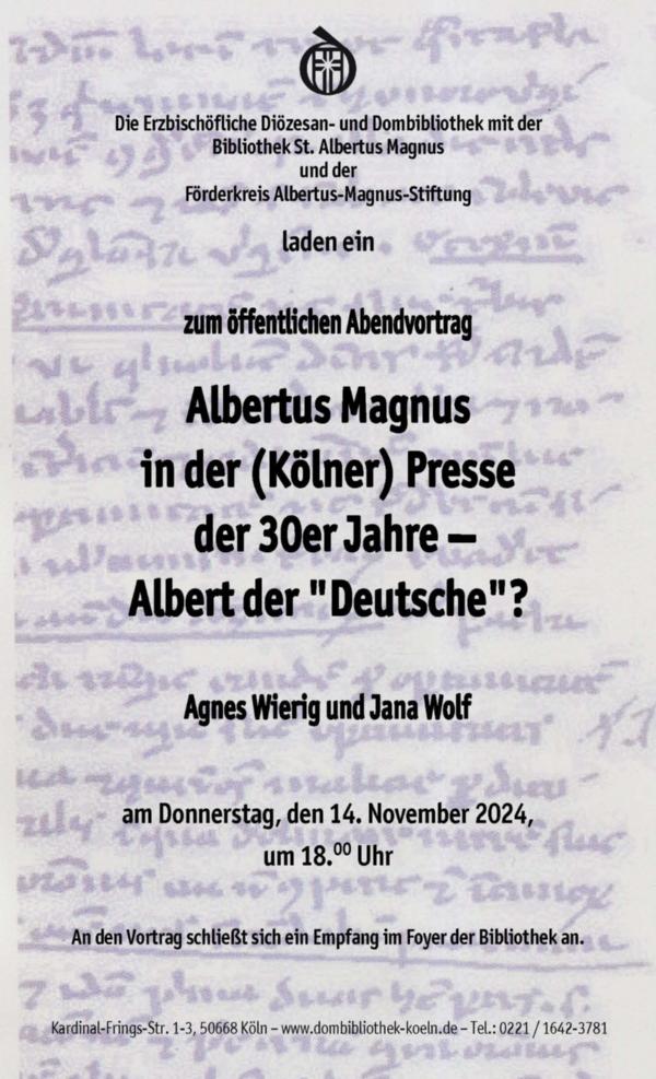 Abendvortrag Albertus